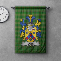 ScotsTee Shop Irish Lany or Laney Clan Coat of Arms Irish Tartan Gonfalon Flag