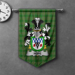 ScotsTee Shop Irish Hope Clan Coat of Arms Irish Tartan Gonfalon Flag