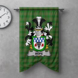 ScotsTee Shop Irish Hope Clan Coat of Arms Irish Tartan Gonfalon Flag