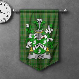 ScotsTee Shop Irish Lloyd Clan Coat of Arms Irish Tartan Gonfalon Flag