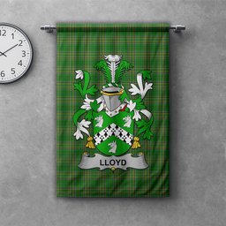 ScotsTee Shop Irish Lloyd Clan Coat of Arms Irish Tartan Gonfalon Flag