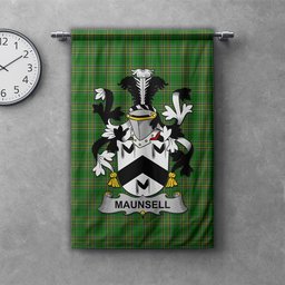 ScotsTee Shop Irish Maunsell Clan Coat of Arms Irish Tartan Gonfalon Flag