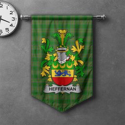 ScotsTee Shop Irish Heffernan or O'Heffernan Clan Coat of Arms Irish Tartan Gonfalon Flag