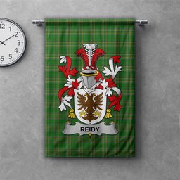 ScotsTee Shop Irish Reidy or O'Reidy Clan Coat of Arms Irish Tartan Gonfalon Flag