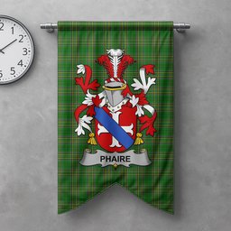 ScotsTee Shop Irish Phaire Clan Coat of Arms Irish Tartan Gonfalon Flag