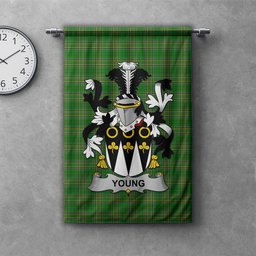 ScotsTee Shop Irish Young Clan Coat of Arms Irish Tartan Gonfalon Flag