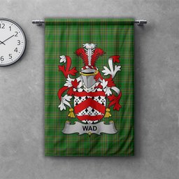 ScotsTee Shop Irish Wad Clan Coat of Arms Irish Tartan Gonfalon Flag
