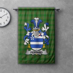 ScotsTee Shop Irish Peppard Clan Coat of Arms Irish Tartan Gonfalon Flag