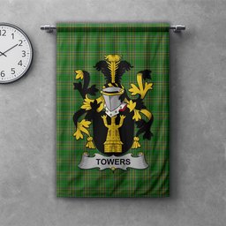 ScotsTee Shop Irish Towers Clan Coat of Arms Irish Tartan Gonfalon Flag