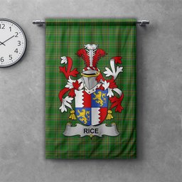 ScotsTee Shop Irish Rice Clan Coat of Arms Irish Tartan Gonfalon Flag