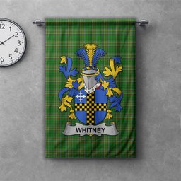 ScotsTee Shop Irish Whitney Clan Coat of Arms Irish Tartan Gonfalon Flag