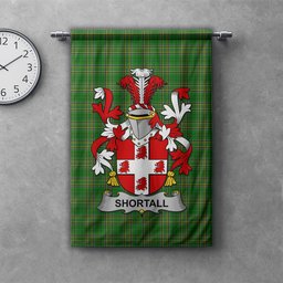 ScotsTee Shop Irish Shortall Clan Coat of Arms Irish Tartan Gonfalon Flag