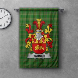 ScotsTee Shop Irish Yarner Clan Coat of Arms Irish Tartan Gonfalon Flag