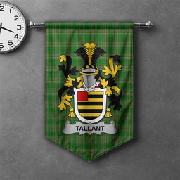 ScotsTee Shop Irish Tallant or Tallon Clan Coat of Arms Irish Tartan Gonfalon Flag