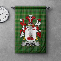 ScotsTee Shop Irish Toomey or O'Twomey Clan Coat of Arms Irish Tartan Gonfalon Flag
