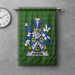 ScotsTee Shop Irish Waters Clan Coat of Arms Irish Tartan Gonfalon Flag
