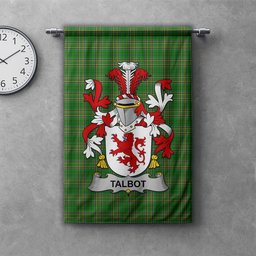 ScotsTee Shop Irish Talbot Clan Coat of Arms Irish Tartan Gonfalon Flag