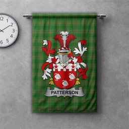 ScotsTee Shop Irish Patterson Clan Coat of Arms Irish Tartan Gonfalon Flag