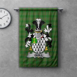ScotsTee Shop Irish Quill Clan Coat of Arms Irish Tartan Gonfalon Flag