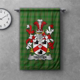 ScotsTee Shop Irish Trotter Clan Coat of Arms Irish Tartan Gonfalon Flag