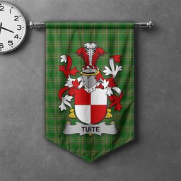 ScotsTee Shop Irish Tuite Clan Coat of Arms Irish Tartan Gonfalon Flag
