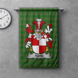 ScotsTee Shop Irish Tuite Clan Coat of Arms Irish Tartan Gonfalon Flag