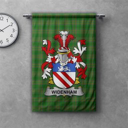 ScotsTee Shop Irish Widenham Clan Coat of Arms Irish Tartan Gonfalon Flag