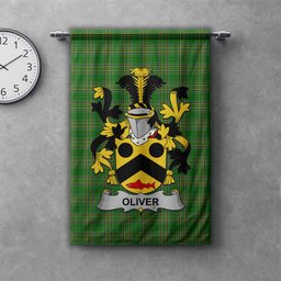 ScotsTee Shop Irish Oliver Clan Coat of Arms Irish Tartan Gonfalon Flag