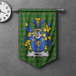 ScotsTee Shop Irish Wall Clan Coat of Arms Irish Tartan Gonfalon Flag
