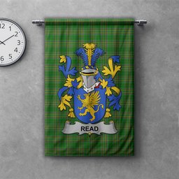 ScotsTee Shop Irish Read Clan Coat of Arms Irish Tartan Gonfalon Flag