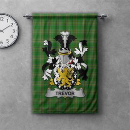 ScotsTee Shop Irish Trevor Clan Coat of Arms Irish Tartan Gonfalon Flag