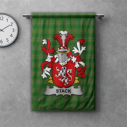 ScotsTee Shop Irish Stack Clan Coat of Arms Irish Tartan Gonfalon Flag