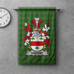 ScotsTee Shop Irish Taggart or McEntaggart Clan Coat of Arms Irish Tartan Gonfalon Flag
