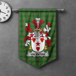 ScotsTee Shop Irish Valentine Clan Coat of Arms Irish Tartan Gonfalon Flag