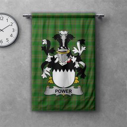 ScotsTee Shop Irish Power Clan Coat of Arms Irish Tartan Gonfalon Flag
