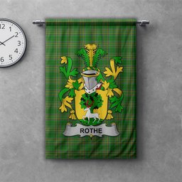 ScotsTee Shop Irish Rothe Clan Coat of Arms Irish Tartan Gonfalon Flag