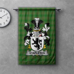 ScotsTee Shop Irish Stapleton Clan Coat of Arms Irish Tartan Gonfalon Flag