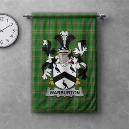 ScotsTee Shop Irish Warburton Clan Coat of Arms Irish Tartan Gonfalon Flag