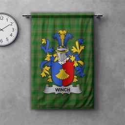 ScotsTee Shop Irish Winch Clan Coat of Arms Irish Tartan Gonfalon Flag