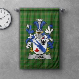 ScotsTee Shop Irish Riall or Ryle Clan Coat of Arms Irish Tartan Gonfalon Flag