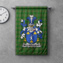 ScotsTee Shop Irish Mulholland Clan Coat of Arms Irish Tartan Gonfalon Flag