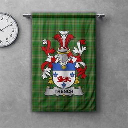 ScotsTee Shop Irish Trench Clan Coat of Arms Irish Tartan Gonfalon Flag
