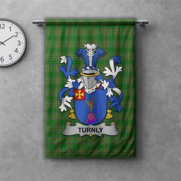 ScotsTee Shop Irish Turnly or Turnley Clan Coat of Arms Irish Tartan Gonfalon Flag