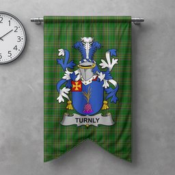 ScotsTee Shop Irish Turnly or Turnley Clan Coat of Arms Irish Tartan Gonfalon Flag