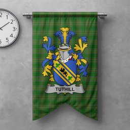 ScotsTee Shop Irish Tuthill Clan Coat of Arms Irish Tartan Gonfalon Flag