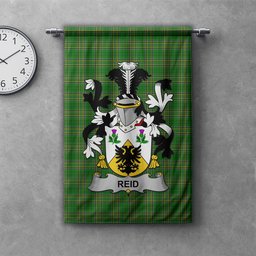 ScotsTee Shop Irish Reid Clan Coat of Arms Irish Tartan Gonfalon Flag