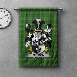 ScotsTee Shop Irish Nelson or Nealson Clan Coat of Arms Irish Tartan Gonfalon Flag