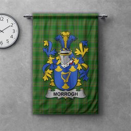 ScotsTee Shop Irish Morrogh or Morrow Clan Coat of Arms Irish Tartan Gonfalon Flag