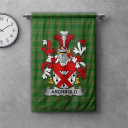 ScotsTee Shop Irish Archbold Clan Coat of Arms Irish Tartan Gonfalon Flag