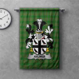 ScotsTee Shop Irish Aylmer Clan Coat of Arms Irish Tartan Gonfalon Flag